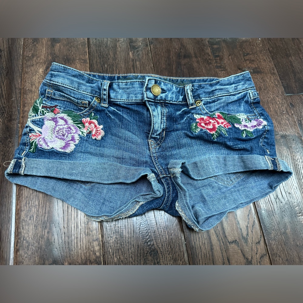 Express Floral Embroidered Shorts